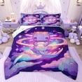 thumbnail image 1 of Castle Fairy Cartoon Axolotl Queen Comforter Set,Galaxy Planet Bedding Comforter Set, 1 of 8