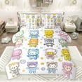 thumbnail image 1 of Castle Fairy Cartoon Bear Astronaut Bedding Comforter Set,Stars Print Full Bedding Set, 1 of 8