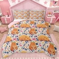 thumbnail image 1 of Castle Fairy Cartoon Capybara 3 Pieces Queen Comforter Set for Preppy Child Teens,Chic Flowers Ultra Soft Bedding Sets,Spring Garden Bedding Comforter Set Breathable,Microfiber Bedroom Decor, 1 of 8
