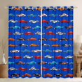 thumbnail image 1 of Castle Fairy Cartoon Car Boy Curtains Pack of 2 (42x84 Each),Car Theme Curtains Blackout,Transportation Theme Bedroom Curtains,Super Cozy Room Decor, 1 of 6