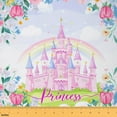 thumbnail image 1 of Castle Fairy Cartoon Castle Fabric by the Yard 1 Yard for Kids,Flower Rainbow Home Decor Fabric by the Yard,Dreamy Princess Room Decor Fabric by the Yard,Ultra Soft Home Decor, 1 of 6