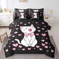 thumbnail image 1 of Castle Fairy Cartoon Cats Bedding Comforter Set,Animal Pet Full Bedding Set, 1 of 8