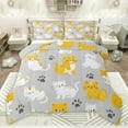 thumbnail image 1 of Castle Fairy Cartoon Cats Full Size Comforter Sets Boys Girls,Cute Pet Bedding Sets, 1 of 8