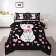 thumbnail image 1 of Castle Fairy Cartoon Cats Queen Comforter Set,Cute Animal Pet Bedding Comforter Set, 1 of 8