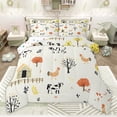 thumbnail image 1 of Castle Fairy Cartoon Chicken Cow Twin Comforter Sets,Cute Farmhouse Cabin Bedding Set, 1 of 8