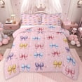 thumbnail image 1 of Castle Fairy Cartoon Colorful Bow Full Size Comforter Sets,Love Heart Bedding Sets, 1 of 8