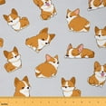 thumbnail image 1 of Castle Fairy Cartoon Corgi Fabric by the Yard 1 Yard,Cute Dog Home Decor Fabric by the Yard,Kawaii Animal Room Decor Fabric by the Yard,Microfiber Children Bedroom Decor, 1 of 6