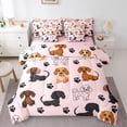 thumbnail image 1 of Castle Fairy Cartoon Dachshund Twin Bedding Sets,Kawaii Dog Bedding Comforter Set, 1 of 8