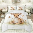 thumbnail image 1 of Castle Fairy Cartoon Deer Full Size Comforter Sets 3-Piece for Preppy Child,Kawaii Jungle Animal Bedding Comforter Set,Floral Flowers Butterflies Lightweight Bedding Sets,Microfiber Bedroom Decor, 1 of 8