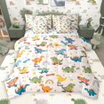 thumbnail image 1 of Castle Fairy Cartoon Dino 7-Piece Twin Bedding Sets for Child Preppy,Rainbow Dinosaur Bedding Comforter Set,Kawaii Animal Breathable Sheet Sets,Luxury Bedroom Decor, 1 of 8