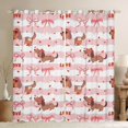thumbnail image 1 of Castle Fairy Cartoon Dog Dachshund Black Out Curtains for Kids Children Preppy,Kawaii Ribbon Bow Curtains Pack Of 2 (42X63 Each),Geometric Stripes Bedroom Curtains,Lightweight Room Decor, 1 of 6