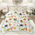 thumbnail image 1 of Castle Fairy Cartoon Dragonflies Honeybee Full Size Comforter Sets 3-Piece for Boys Girls,Colorful Animal Bedding Comforter Set,Kawaii Groovy Floral Flowers Lightweight Bedding Sets, 1 of 8
