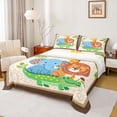 thumbnail image 1 of Castle Fairy Cartoon Elephant Lion Squirrel Full Size Sheets,Leopard Print Bed Sheets, 1 of 7