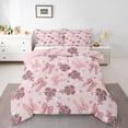 thumbnail image 1 of Castle Fairy Cartoon Flowers Bowtie Full Size Comforter Sets 3-Piece for Adults Female Men,Romantic Floral Rose Bedding Comforter Set,Kawaii Love Heart Polka Dots Lightweight Bedding Sets, 1 of 8
