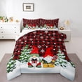 thumbnail image 1 of Castle Fairy 3-Piece Queen Bedding Set: Cartoon Gnome Christmas Tree Geometric Plaid Super Cozy, 1 of 8