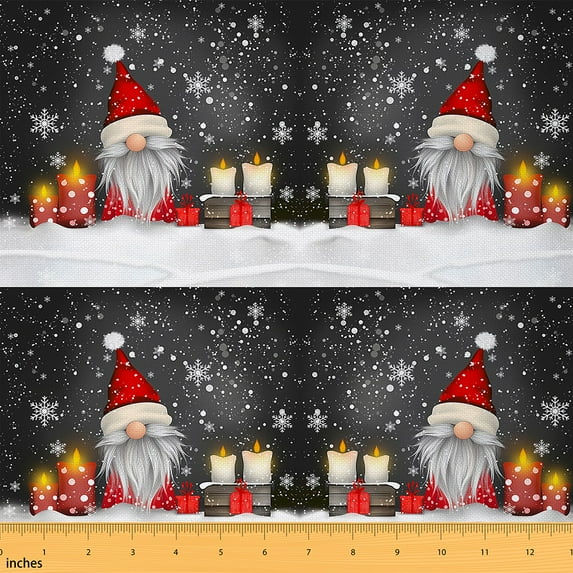 Castle Fairy Cartoon Gnome Fabric by the Yard 10 Yards for Teens,Winter Snowflake Room Decor Fabric by the Yard,Merry Christmas Fabric for Sewing,Ultra Soft Home Decor
