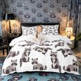 thumbnail image 1 of Castle Fairy Cartoon Gray Raccoon Bedding for Boys,Kawaii Animal Duvet Cover Full,Gray Black,Reversible,3pcs,No Comforter,1 Duvet Cover and 2 Pillowcases, 1 of 6
