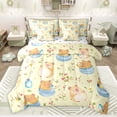 thumbnail image 1 of Castle Fairy Cartoon Guinea Pig Bedding Comforter Set,Floral Animal Queen Bedding Sets, 1 of 8