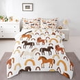 thumbnail image 1 of Castle Fairy Cartoon Horse Full Size Comforter Sets Female Men,Kawaii Rainbow Bedding Sets, 1 of 8