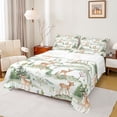 thumbnail image 1 of Castle Fairy Cartoon Jungle Deer Full Size Sheets,Animal Hunting Bed Sheets, 1 of 7