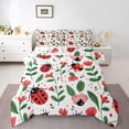 thumbnail image 1 of Castle Fairy Cartoon Ladybird Queen Comforter Set,Chic Flowers Bedding Comforter Set, 1 of 8