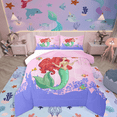 thumbnail image 1 of Castle Fairy Cartoon Mermaid 2pcs Bedding Comforter Set,Ocean Princess Twin Comforter Sets,Kawaii Castle Breathable Bedding Set,Ultra Soft Sea Home Decor, 1 of 8