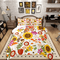 thumbnail image 1 of Castle Fairy Cartoon Mushroom 2pcs Bedding Comforter Set,Vintage Flower Twin Comforter Sets,Spring Garden Breathable Bedding Set,Breathable Botanical Home Decor, 1 of 8