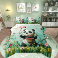 thumbnail image 1 of Castle Fairy Cartoon Panda 3pcs King Size Comforter Sets,Floral Animal Bedding Comforter Set,Kawaii Wildlife Super Cozy Bedding Set,Super Cozy Cute Room Decor,Reversible, 1 of 8