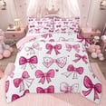 thumbnail image 1 of Castle Fairy Cartoon Pink Bow Full Size Comforter Sets,Kawaii Ribbon Bowknot Bedding Sets, 1 of 8