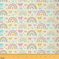 thumbnail image 1 of Castle Fairy Cartoon Rainbow Fabric by the Yard 5 Yards for Kids,Kawaii Bow Fabric for Sewing,Love Heart Print Home Decor Fabric by the Yard,Breathable Home Decor, 1 of 6