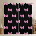 thumbnail image 1 of Castle Fairy Cartoon Ribbon Bow Girl Curtains Pack of 2 (42x84 Each),Dreamy Princess Curtains Blackout,Kawaii Bowknot Bedroom Curtains,Super Cozy Room Decor, 1 of 6