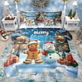 thumbnail image 1 of Castle Fairy 7-Piece Full Snowman Gingerbread Cartoon Bedding Set, 1 of 8