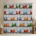 thumbnail image 1 of Castle Fairy Cartoon Train Blackout Curtains Set of 2 (52x84 Each) for Teens Boys Kids,Car Theme Window Curtains,Transportation Theme Curtains and Drapes,Lightweight Room Decor, 1 of 6