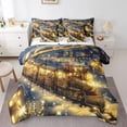 thumbnail image 1 of Castle Fairy Cartoon Train Twin Bedding Sets,Railway Car Bedding Comforter Set, 1 of 8