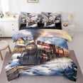 thumbnail image 1 of Castle Fairy Cartoon Train Twin Bedding Sets,Railway Car Bedding Comforter Set, 1 of 8