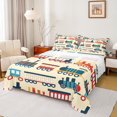 thumbnail image 1 of Castle Fairy Cartoon Train Twin Sheet Sets 3pcs for Kids Teens,Steam Engine Twin Fitted Sheet Microfiber,Railway Railroad Breathable Flat Sheet,Lightweight Room Decor, 1 of 7