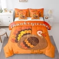 thumbnail image 1 of Castle Fairy Cartoon Turkey 7Pcs Bedding Comforter Set for Children Teens,Thanksgiving Day Queen Bedding Sets Super Cozy,Autumn Fall Queen Sheet Sets,Microfiber Bedroom Decor, 1 of 8