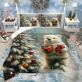 thumbnail image 1 of Castle Fairy Cartoon White Bear Bedding Comforter Set 2pcs for Boys Girls,Happy New Year Twin Comforter Sets Microfiber,Merry Christmas Breathable Bedding Set,Ultra Soft Home Decor,Reversible, 1 of 8