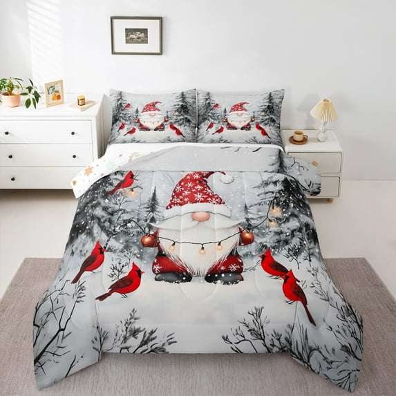 Castle Fairy 2-Piece Twin Gnome Christmas Comforter Set