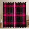 thumbnail image 1 of Castle Fairy Checkered Blackout Curtains Set of 2 (52x84 Each),Stripes Window Curtains, 1 of 6