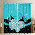 thumbnail image 1 of Castle Fairy Cheer Theme Curtains Pack of 2 (42x84 Each),Black Blue Curtains Blackout for Adults Female Women,Dreamy Princess Glitter Bedroom Curtains,Lightweight Room Decor, 1 of 6