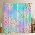 thumbnail image 1 of Castle Fairy Cheetah Leopard Print Black Out Curtains for Girls Female Women,Abstract Gradient Glitter Curtains Pack of 2 (42x63 Each),Dreamy Princess Bedroom Curtains,Luxury Bedroom Decor, 1 of 6
