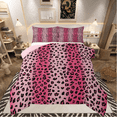 thumbnail image 1 of Castle Fairy Cheetah Print Girl 2pcs Bedding Comforter Set,Black Pink Twin Comforter Sets,Abstract Gradient Breathable Bedding Set,Super Cozy Room Decor, 1 of 8