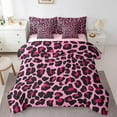 thumbnail image 1 of Castle Fairy Cheetah Print Girl 7pcs Bedding Comforter Set,Black Pink Queen Bedding Sets Super Cozy,Abstract Gradient Queen Sheet Sets,Super Cozy Room Decor, 1 of 8