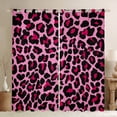 thumbnail image 1 of Castle Fairy Cheetah Print Girl Curtains Pack of 2 (42x84 Each),Black Pink Curtains Blackout,Abstract Gradient Bedroom Curtains,Super Cozy Room Decor, 1 of 6