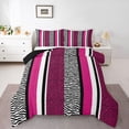 thumbnail image 1 of Castle Fairy Cheetah Print Queen Comforter Set,Zebra Stripes Bedding Comforter Set, 1 of 8