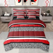 Castle Fairy Cheetah Print Twin Bedding Sets,Abstract Zebra Stripes Bedding Comforter Set