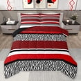 thumbnail image 1 of Castle Fairy Cheetah Print Twin Comforter Sets,Abstract Zebra Stripes Bedding Set, 1 of 8
