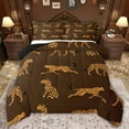 thumbnail image 1 of Castle Fairy Cheetah Wildlife Woodland Animal Queen Bedding Comforter Set, 1 of 8
