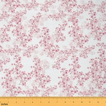 Castle Fairy Cherry Blossom Girl Fabric by the Yard 1 Yard,Japanese Style Home Decor Fabric by the Yard,Pink Sakura Room Decor Fabric by the Yard,Luxury Bedroom Decor